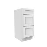 Elegant White - Vanity Drawer Base Cabinet | 15"W x 34.5"H x 21"D - BUILDMYPLACE