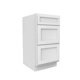 Elegant White - Vanity Drawer Base Cabinet | 18"W x 34.5"H x 21"D - BUILDMYPLACE