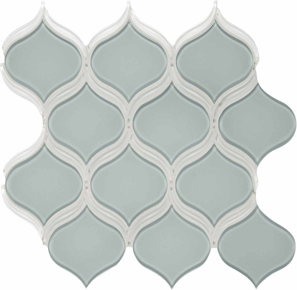 Element Cloud Arabesque Glossy Glass Mosaic - BUILDMYPLACE