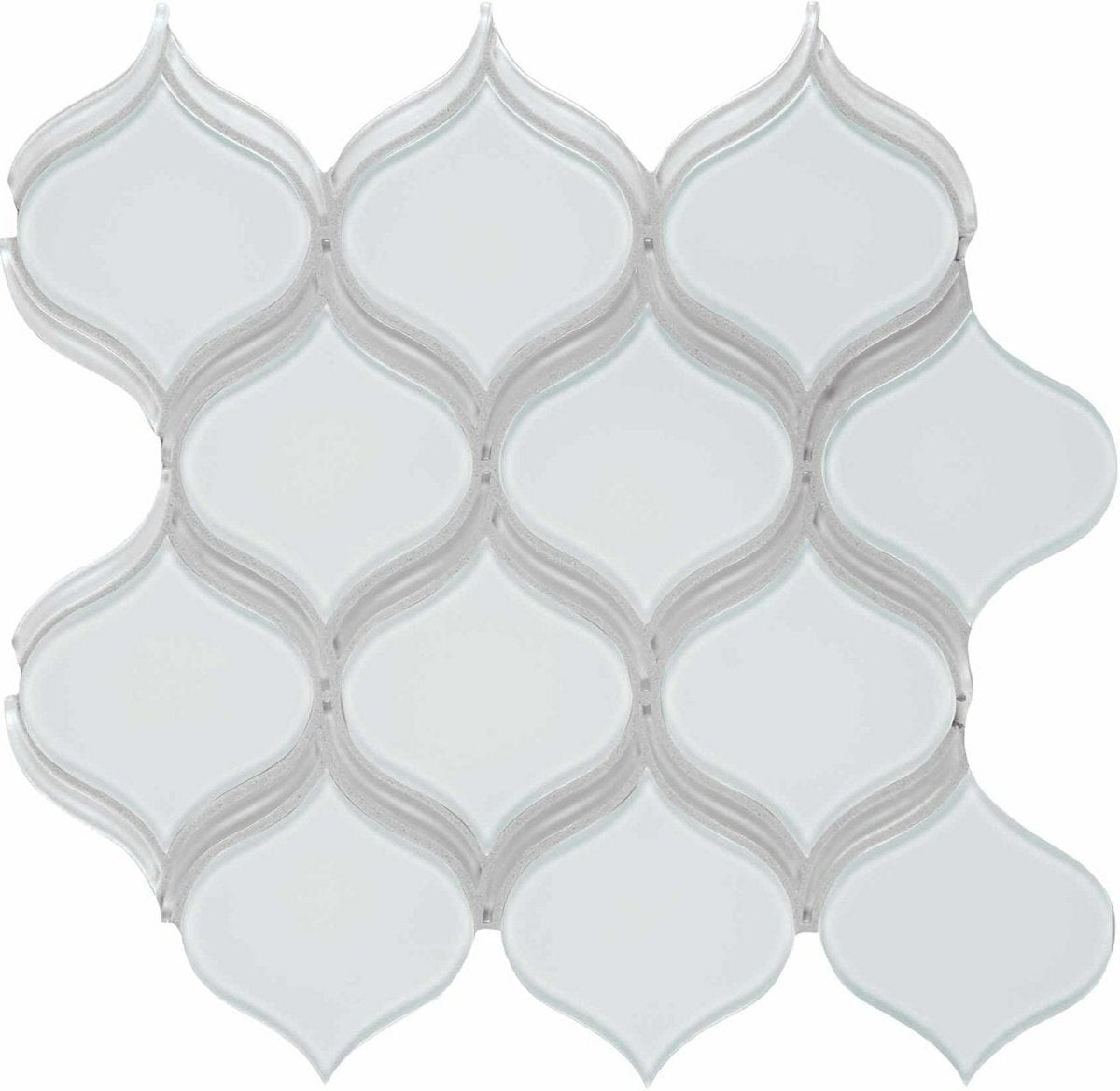 Element Ice Arabesque Glossy Glass Mosaic - BUILDMYPLACE