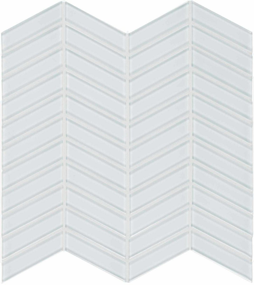 Element Ice Chevron Glossy Glass Mosaic - BUILDMYPLACE