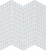 Element Ice Chevron Glossy Glass Mosaic - BUILDMYPLACE