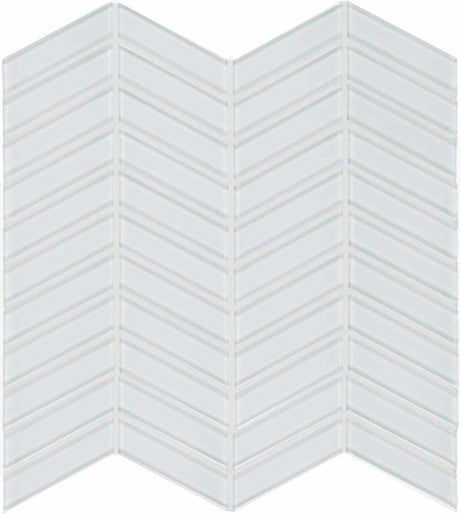 Element Ice Chevron Glossy Glass Mosaic - BUILDMYPLACE