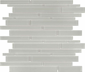 Element Mist Random Strip Glossy Glass Mosaic