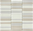 Element Natural Blend Stacked Glossy Glass Mosaic - BUILDMYPLACE