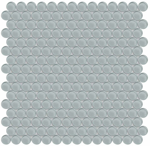 Element Shadow Penny Round Glossy Glass Mosaic