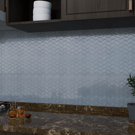 Element Shadow Petal Glossy Glass Mosaic - BUILDMYPLACE