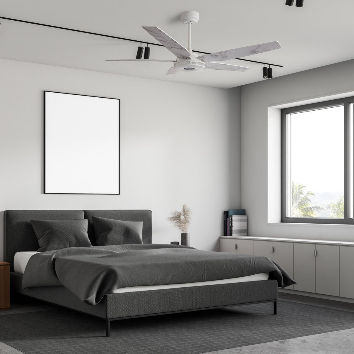 ELIRA 56 inch 5 - Blade Smart Ceiling Fan with LED Light & Remote - LEDMyPlace