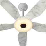 ELIRA 56 inch 5 - Blade Smart Ceiling Fan with LED Light & Remote - LEDMyPlace