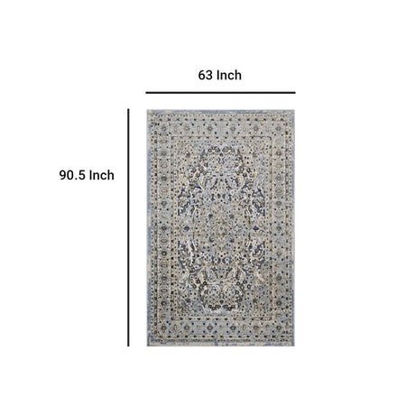 Elqenna Ornate Vintage Floral Turkish 5x8 Area Rug - BUILDMYPLACE