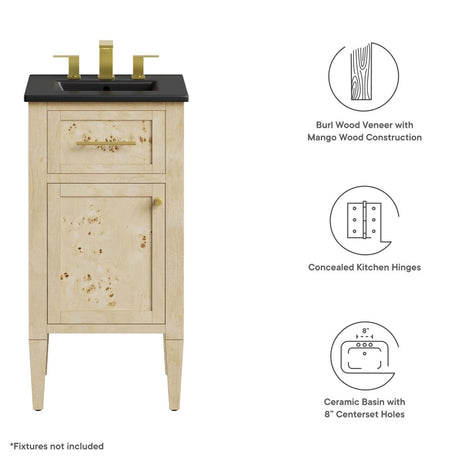 Elysian 18" Wood Bathroom Vanity - BUILDMYPLACE