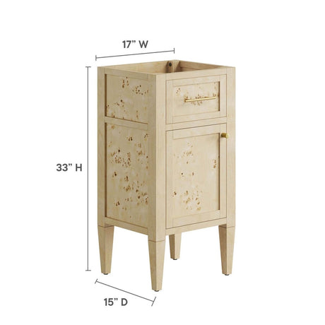 Elysian 18" Wood Bathroom Vanity Cabinet (Sink Basin Not Included) - BUILDMYPLACE