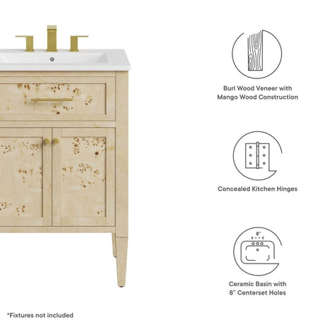 Elysian 24" Wood Bathroom Vanity - BUILDMYPLACE