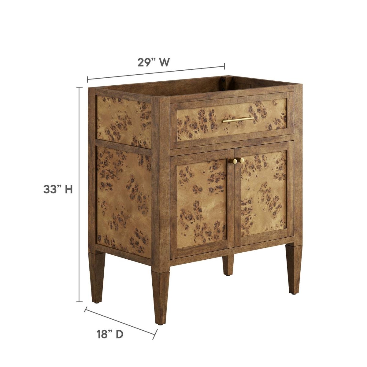 Elysian 30" Bathroom Vanity Cabinet (Sink Basin Not Included) - BUILDMYPLACE