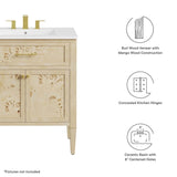 Elysian 30" Wood Bathroom Vanity - BUILDMYPLACE