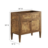 Elysian 36" Wood Bathroom Vanity Cabinet (Sink Basin Not Included) - BUILDMYPLACE