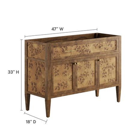 Elysian 48" Wood Bathroom Vanity Cabinet (Sink Basin Not Included) - BUILDMYPLACE