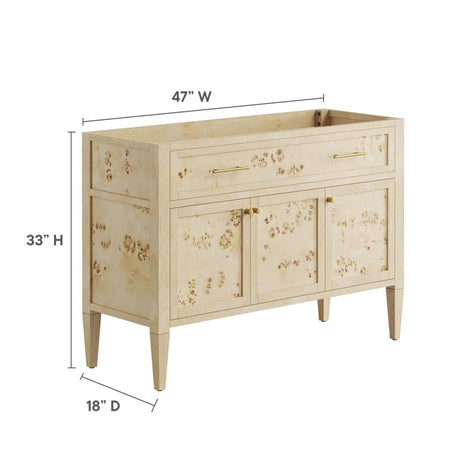 Elysian 48" Wood Bathroom Vanity Cabinet (Sink Basin Not Included) - BUILDMYPLACE