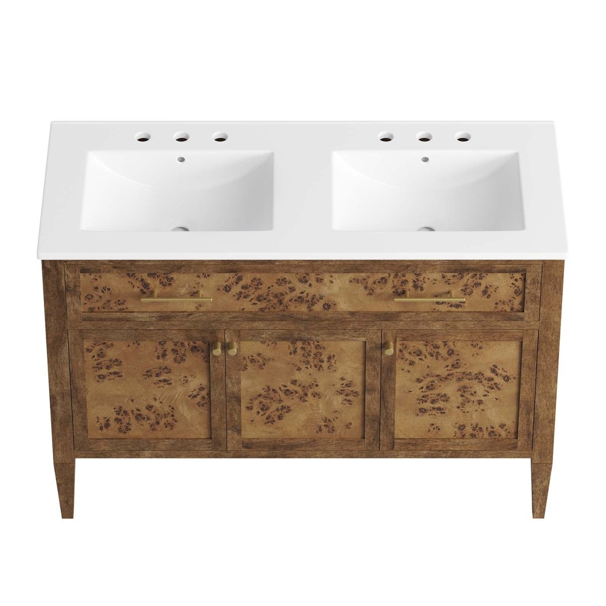 Elysian 48" Wood Double Sink Bathroom Vanity - BUILDMYPLACE