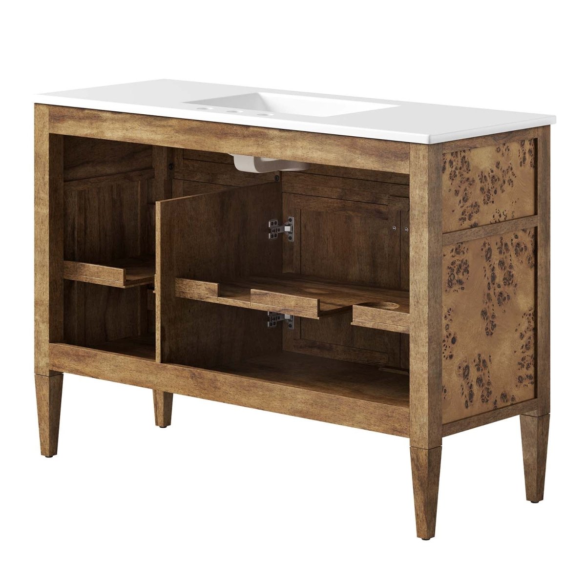 Elysian 48" Wood Double Sink Bathroom Vanity - BUILDMYPLACE