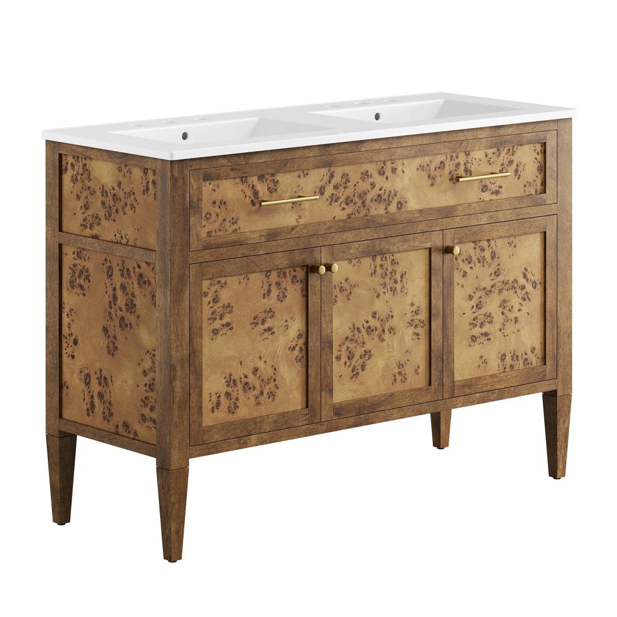 Elysian 48" Wood Double Sink Bathroom Vanity - BUILDMYPLACE