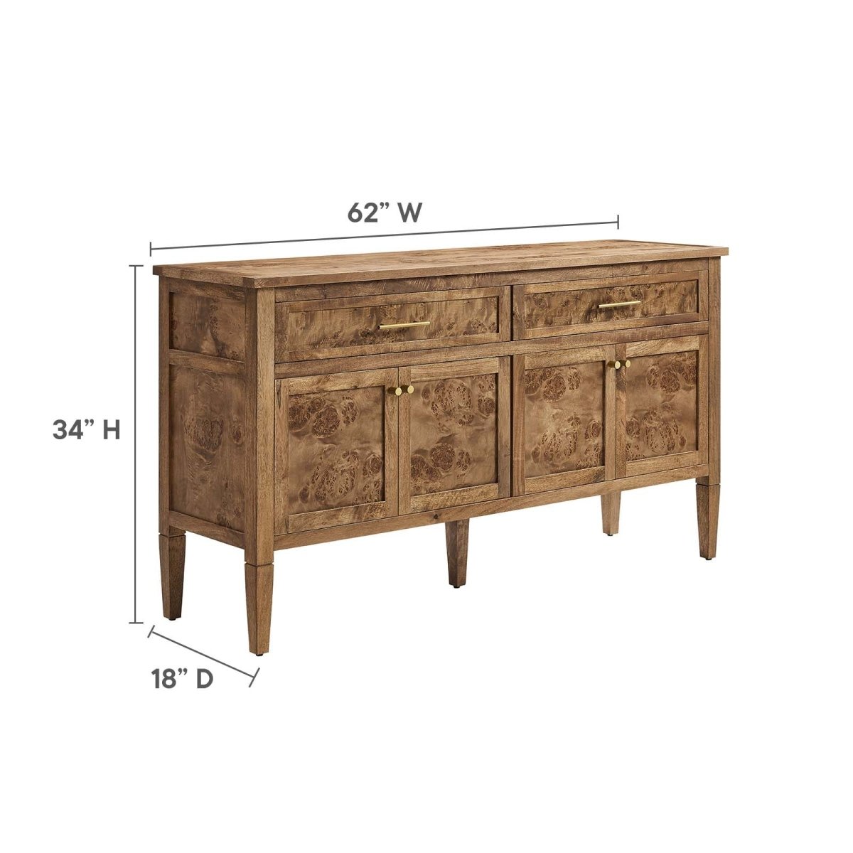 Elysian 62" Wood Sideboard - BUILDMYPLACE