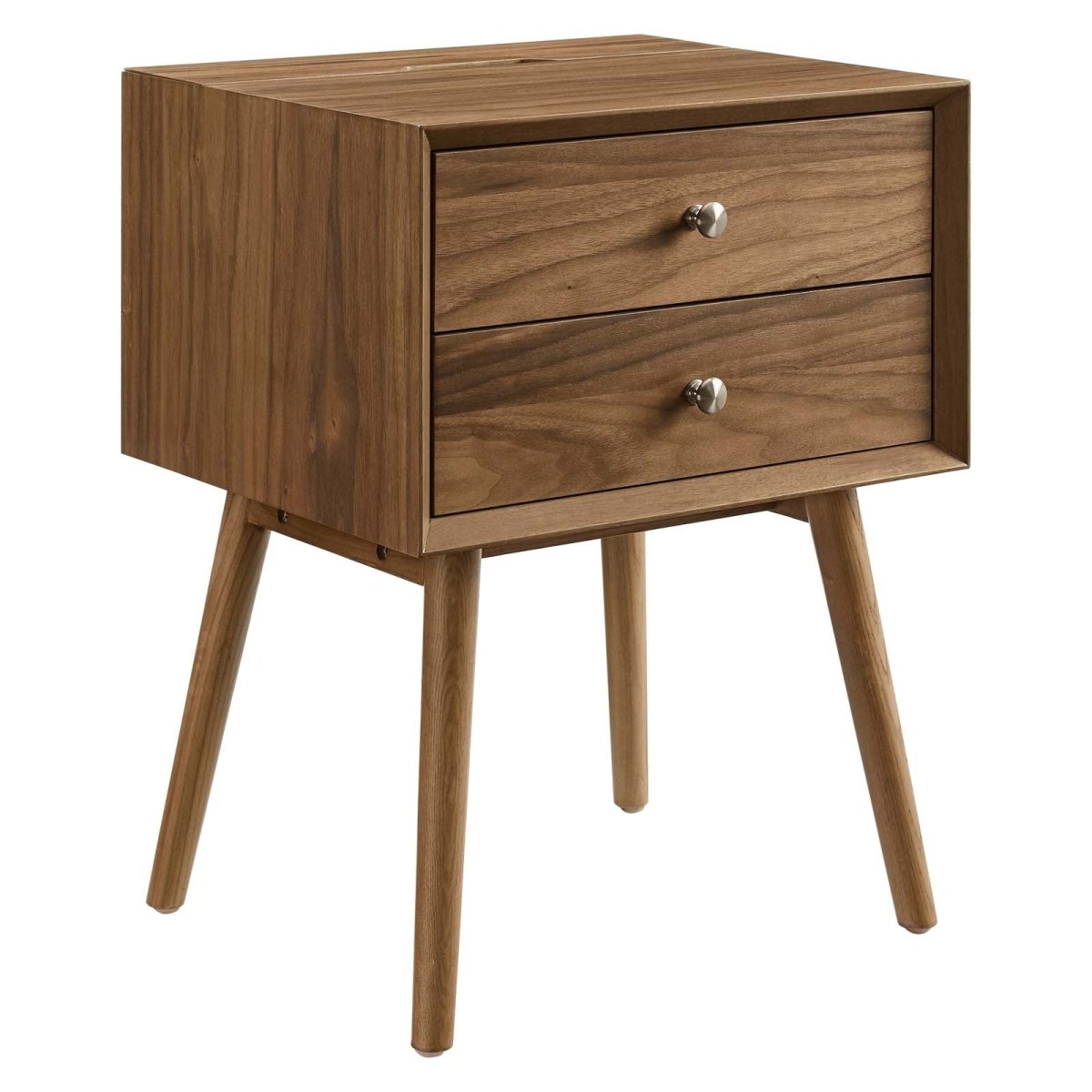 Ember Wood Nightstand With USB Ports - BUILDMYPLACE