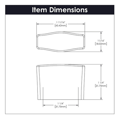 Emerge Collection - Belwith Keeler - Pinch Knob, 1 - 1/4" C/C | B077046 - BUILDMYPLACE