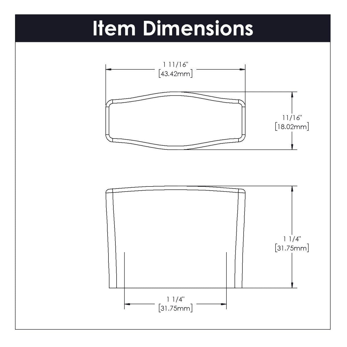 Emerge Collection - Belwith Keeler - Pinch Knob, 1 - 1/4" C/C | B077046 - BUILDMYPLACE