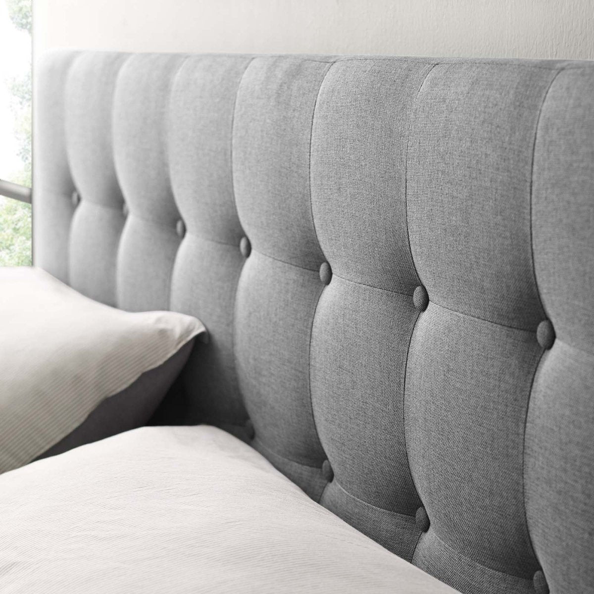 Emily Queen Upholstered Fabric Headboard - BUILDMYPLACE