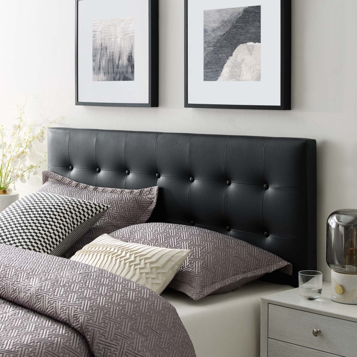 Emily Queen Upholstered Fabric Headboard - BUILDMYPLACE