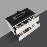 Emily Wall Mounted Vanity - White with Reinforced Sink - BUILDMYPLACE