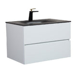 Emily Wall Mounted Vanity - White with Reinforced Sink - BUILDMYPLACE