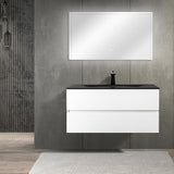 Emily Wall Mounted Vanity - White with Reinforced Sink - BUILDMYPLACE