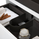 Emily Wall Mounted Vanity - White with Reinforced Sink - BUILDMYPLACE