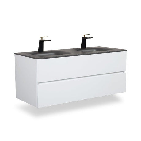 Emily Wall Mounted Vanity - White with Reinforced Sink - BUILDMYPLACE