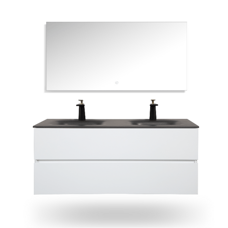 Emily Wall Mounted Vanity - White with Reinforced Sink - BUILDMYPLACE