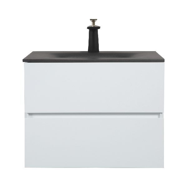 Emily Wall Mounted Vanity - White with Reinforced Sink - BUILDMYPLACE