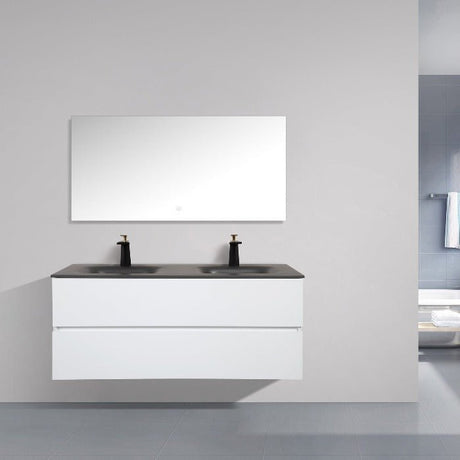 Emily Wall Mounted Vanity - White with Reinforced Sink - BUILDMYPLACE