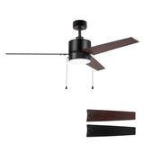 EMPIRE 52 inch 3 - Blade Ceiling Fan with LED Light & Pull Chain - LEDMyPlace