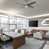 EMPIRE 52 inch 4 - Blade Ceiling Fan with LED Light & Pull Chain - LEDMyPlace