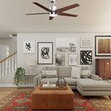 EMPIRE 52 inch 5 - Blade Ceiling Fan with LED Light & Pull Chain - LEDMyPlace