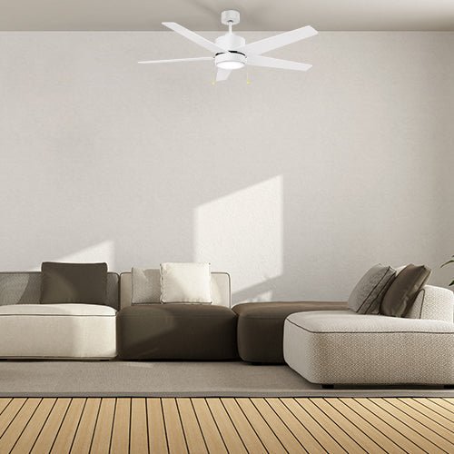 EMPIRE 52 inch 5 - Blade Ceiling Fan with LED Light & Pull Chain - LEDMyPlace