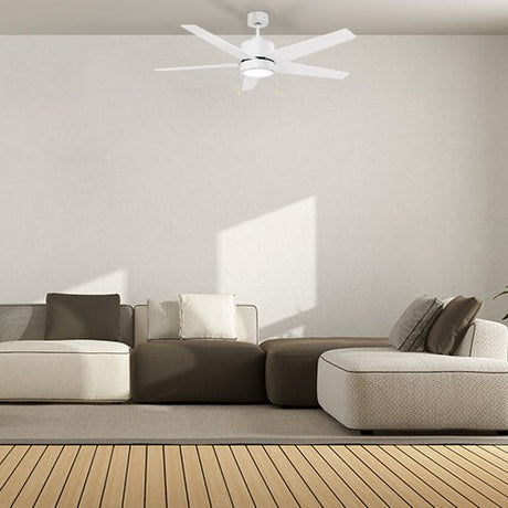 EMPIRE 52 inch 5 - Blade Ceiling Fan with LED Light & Pull Chain - LEDMyPlace