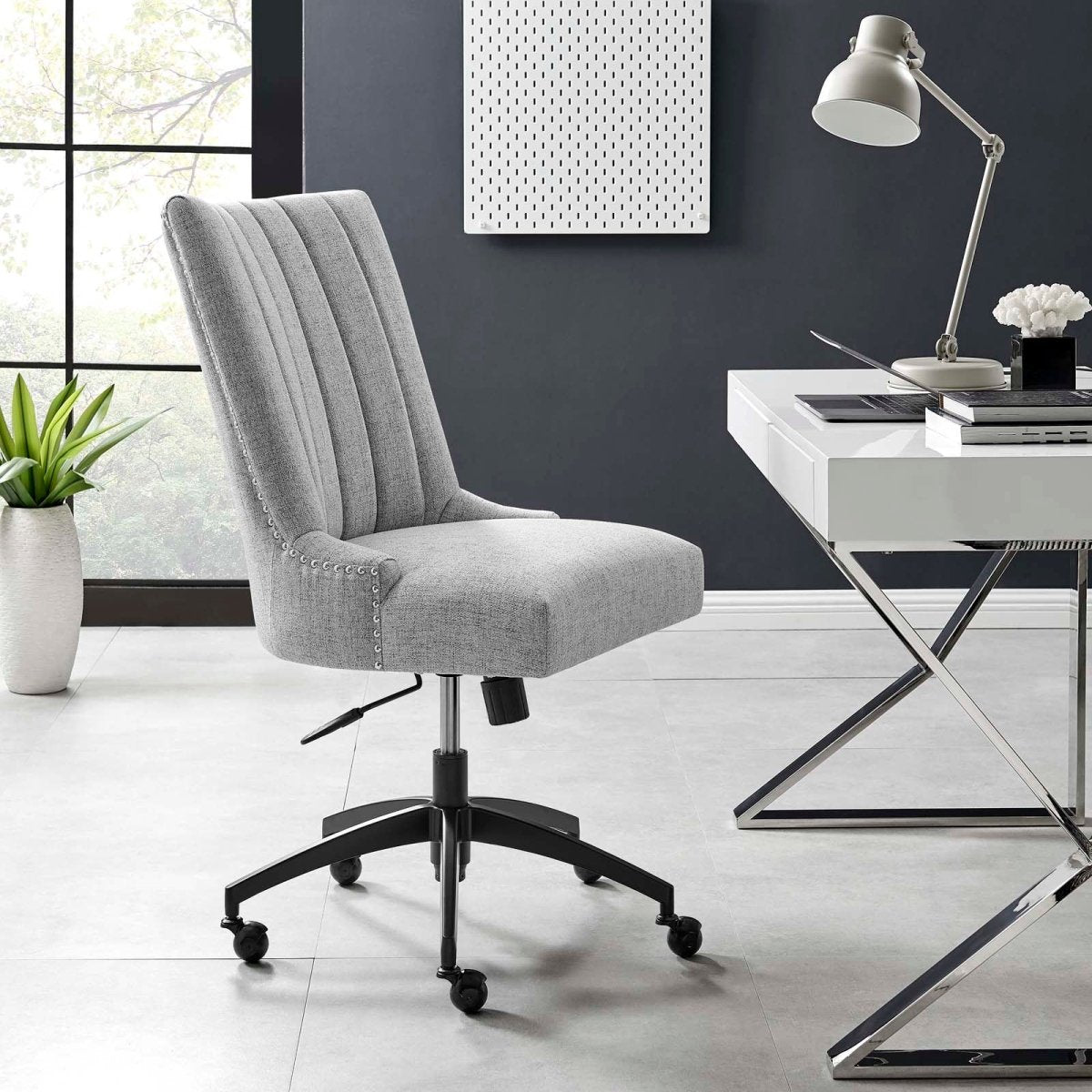 Empower Channel Tufted Fabric Office Chair - BUILDMYPLACE