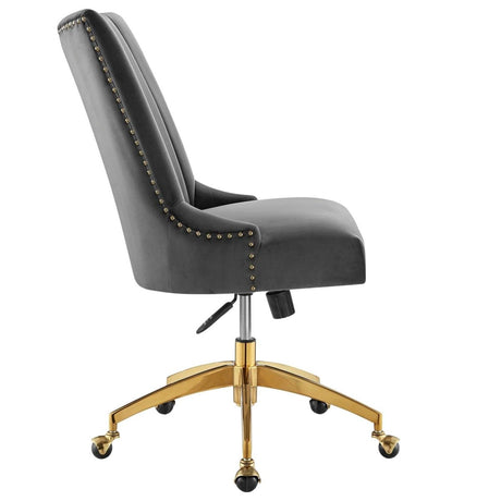 Empower Channel Tufted Performance Velvet Office Chair - BUILDMYPLACE