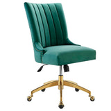 Empower Channel Tufted Performance Velvet Office Chair - BUILDMYPLACE