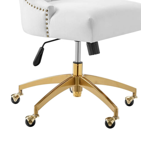 Empower Channel Tufted Performance Velvet Office Chair - BUILDMYPLACE