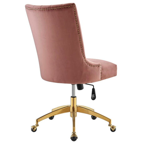 Empower Channel Tufted Performance Velvet Office Chair - BUILDMYPLACE