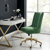 Empower Channel Tufted Performance Velvet Office Chair - BUILDMYPLACE